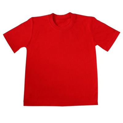 Gładka czerwona koszulka t-shirt *110* Gracja