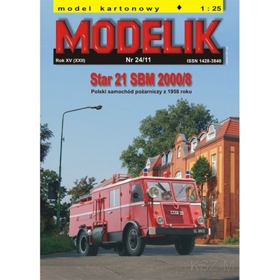 Modelik 24/11 STAR 21 SBM samochód strażacki 1:25