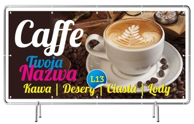 Gotowe Projekty REKLAMA 2x1 -Kawa Cafe Coffee Lody