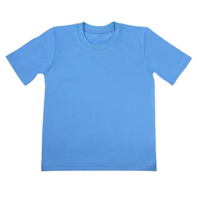 Gładka błękitna koszulka t-shirt *152* Gracja