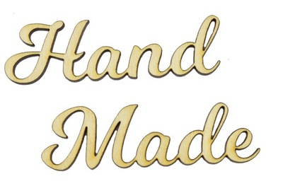 Napis drewniany scrapbooking HAND MADE 3cm
