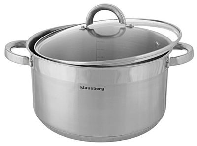 Garnek z pokrywką 7.5 L stalowy GAZ INDUKCJA 7127