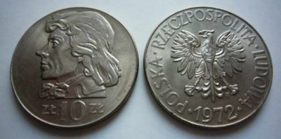 10 zł Kościuszko 1972 mennicza menniczy