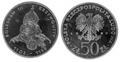 50 zł (1982) - Bolesław III Krzywousty