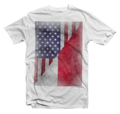 KOSZULKA T-SHIRT POLSKA USA VINTAGE S