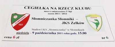 bilet SŁOMNICZANKA Słomniki - JKS ZELKÓW (małopol)