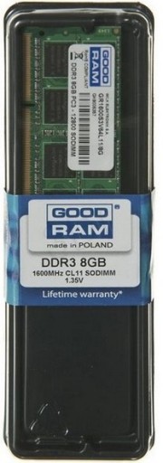 Память 8 ГБ Goodram DDR3L 12800s 1600 МГц PC3L 1,35 В