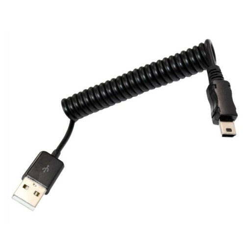 USB - Кабель Mini USB, пружинная спираль, 10-100 см