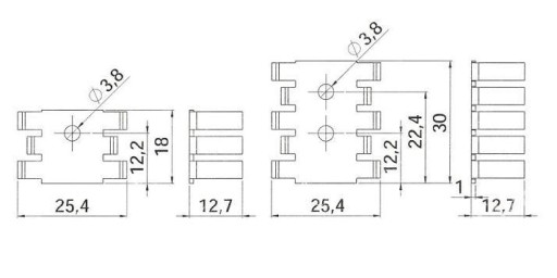 RADIATOR FI349/18/SE TO126/SOT32/TO220 za 3szt