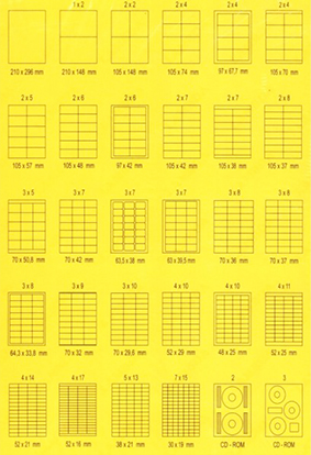 Самоклеящиеся этикетки для компакт-дисков – 2 на листе, 100 листов.