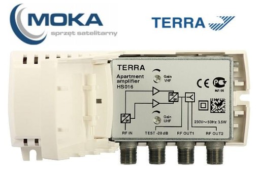 Terra HS-016 УКВ/УВЧ 1>2 антенный усилитель