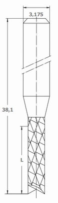 Многозубая алмазная фреза 1,6 мм VHM CNC