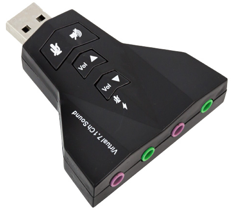 Звуковая карта 7.1 USB 2.0 для геймеров