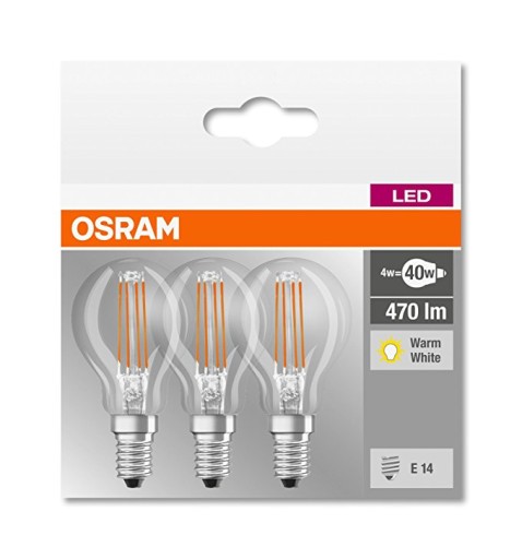 Светодиодные лампы Osram E14 4W, 3 шт.