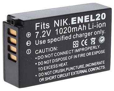 EN-EL20 Аккумулятор ENEL20 для NIKON 1 J1 J2 V2