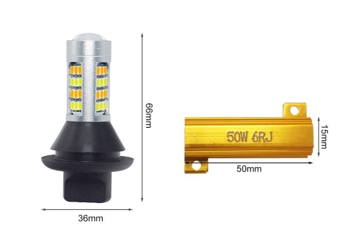 2в1 СВЕТОДИОДНЫЕ ДНЕВНЫЕ ФОНАРЫ И ПОВОРОТНИКИ DRL PY21W