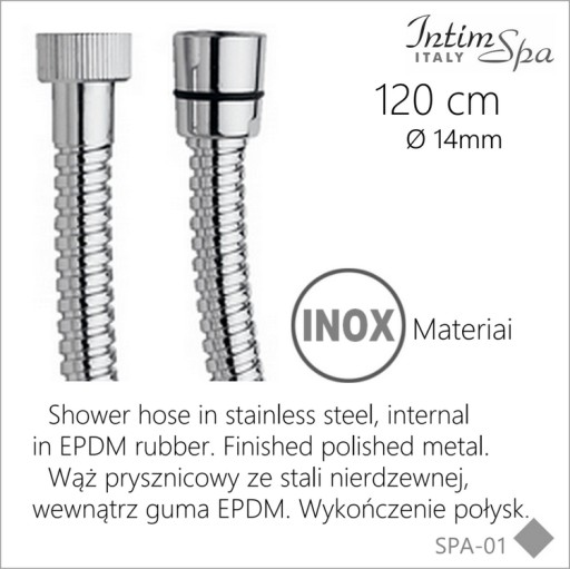 Рукоятка для шланга ROUND Bidetta 120 комплект SPA-31a