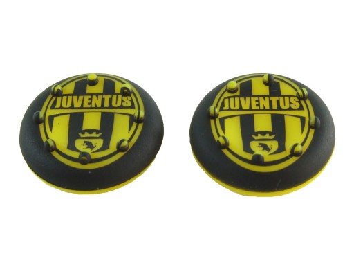 2x NAKŁADKI GUMKI pada PS3 PS4 PS5 XBOX FIFA PIŁKA NOŻNA JUVENTUS Żółte