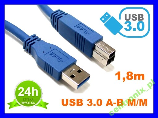 КАБЕЛЬ ПРИНТЕР-СКАНЕР USB 3.0 A-B 1,8 м HQ!