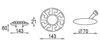 AUBE 4070 Потолочный пруд Cleoni