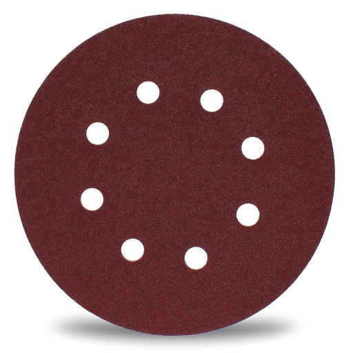 KRĄŻKI ŚCIERNE PAPIER Z 8 OTWORAMI RZEP 125 gr 150