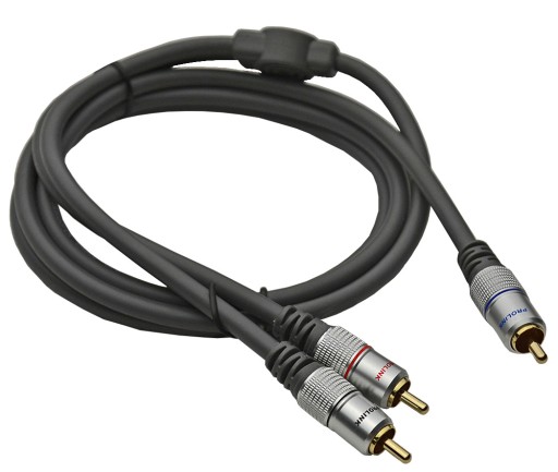 Кабель Y-образного типа 1RCA-2RCA для сабвуфера Prolink 10 м