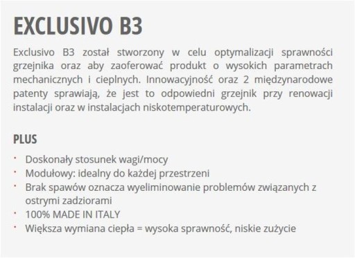 Алюминиевый радиатор 350 FONDITAL EXCLUSIVO B3 1 ребро, высота 41см ga003