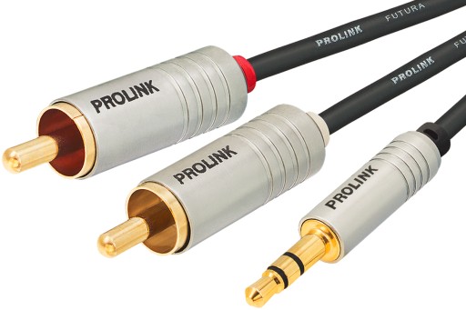 КАБЕЛЬ 2RCA mini JACK 3,5 PROLINK FUTURA SLIM 5м