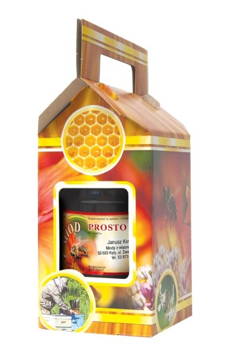 Pudełko Ozdobne na 1 słoik miodu 900ml (10szt) - P1B