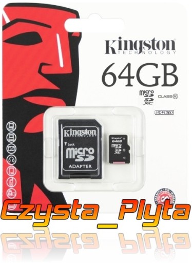 Kingston Micro SDXC 64 ГБ, класс 10, самый быстрый FULLHD