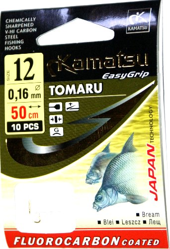 Поводочный крючок Kamatsu TOMARU BREAM.12золотая леска 0,16