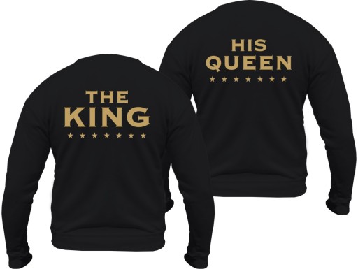 Bluza KING QUEEN bluzy dla zakochanych PAR kpl. XS