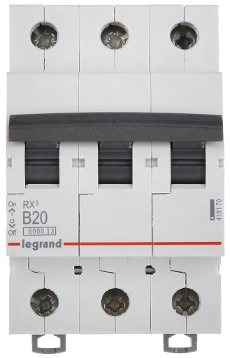АВТОМАТИЧЕСКИЙ ВЫКЛЮЧАТЕЛЬ LEGRAND RX³ 3P B20A 419170