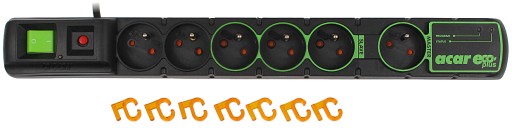 Удлинитель ACAR-ECO-PLUS на 6 розеток