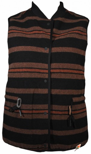 LEE bezrekawnik BLACK brown REVERSIBLE GILET M r38