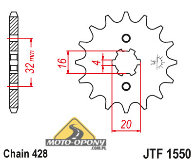 Комплект привода Yamaha MT 125, цепь X-Ring!!