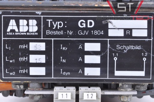 ABB cewka zwojnica 15 / 52 mH, GD GJV 1804