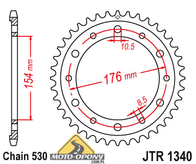 Łańcuch + zębatki Honda VFR 800 98-01r X-Ring GOLD