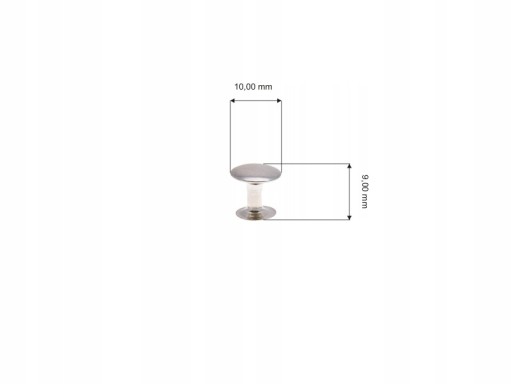 Заклепки для кожгалантереи 10х9мм Нержавеющая сталь 50 шт.