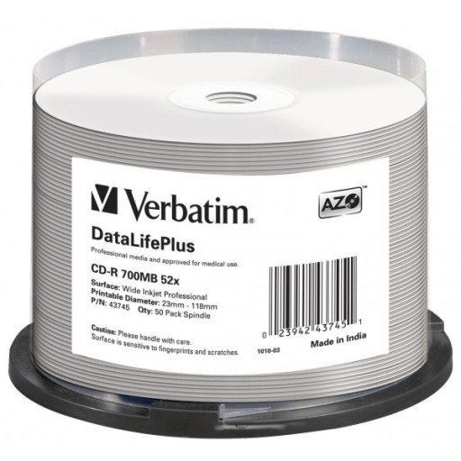 VERBATIM CD-R ДЛЯ ПЕЧАТИ торт50 NO ID Professional