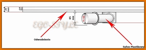 KESMET DRAIN Linear 60 см для монтажа с плиткой 24H