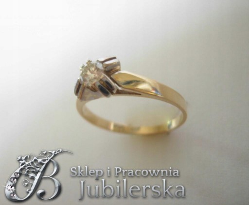 Pierścionek ZARĘCZYNOWY z BRYLANTEM 0.30 ct !!!