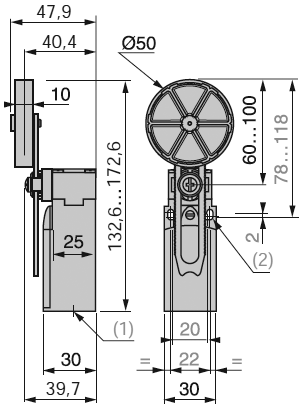 Концевой выключатель XCKN2149G11 (10А; IP65)