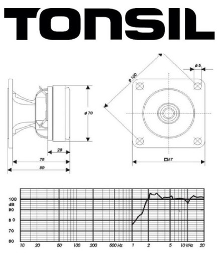 БАШНЯ ГРОМКОГОВОРИТЕЛЬ TONSIL GDWT 9/100 FP 8 Ом