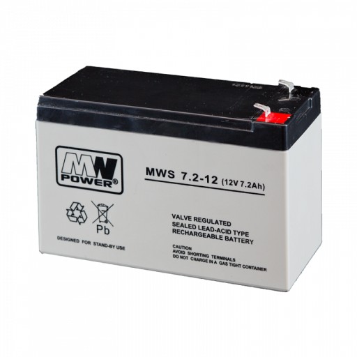 Аккумулятор MW Power MWS 7.2-12 (12 В, 7,2 Ач) AGM