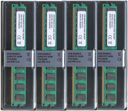 ОЗУ ПАМЯТЬ 8 ГБ 4x2 ГБ 800 МГц DDR2 DIMM DUAL