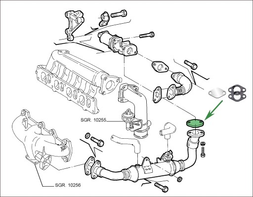 Заглушка EGR ALFA ROMEO 147 156 166 1.9 2.4 JTD