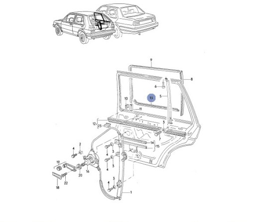 УПЛОТНИТЕЛЬ ЗАДНЕГО СКРЕБКА VW GOLF II JETTA MK2