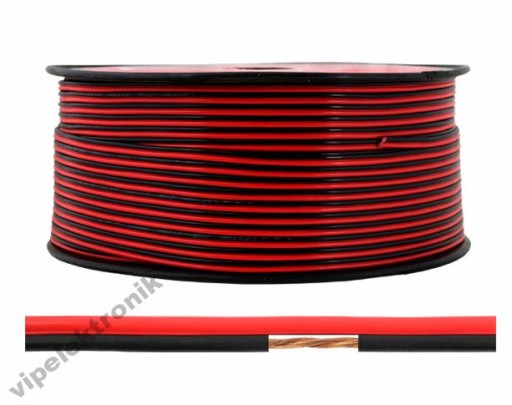 PRZEWÓD DO TAŚMY LED, KABEL GŁOŚNIKOWY 2x0.75mm