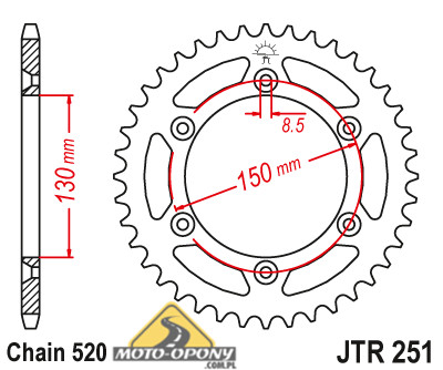 Комплект привода Yamaha YZ 125 02-04 S. Усиленный